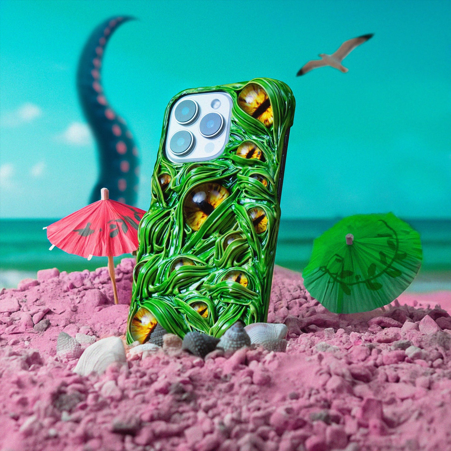 Techypop.com iPhone Case Lime Lagoon Eyes Handmade iPhone Case