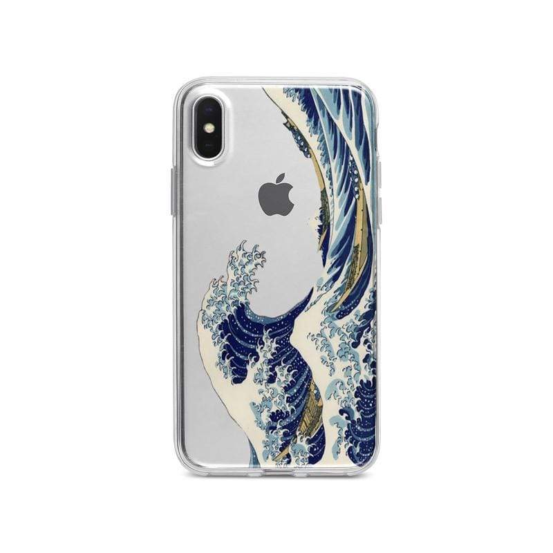 mygreatwave Tech The Great Wave Off Kanagawa Ukiyo-e Clear Designer iPhone Case