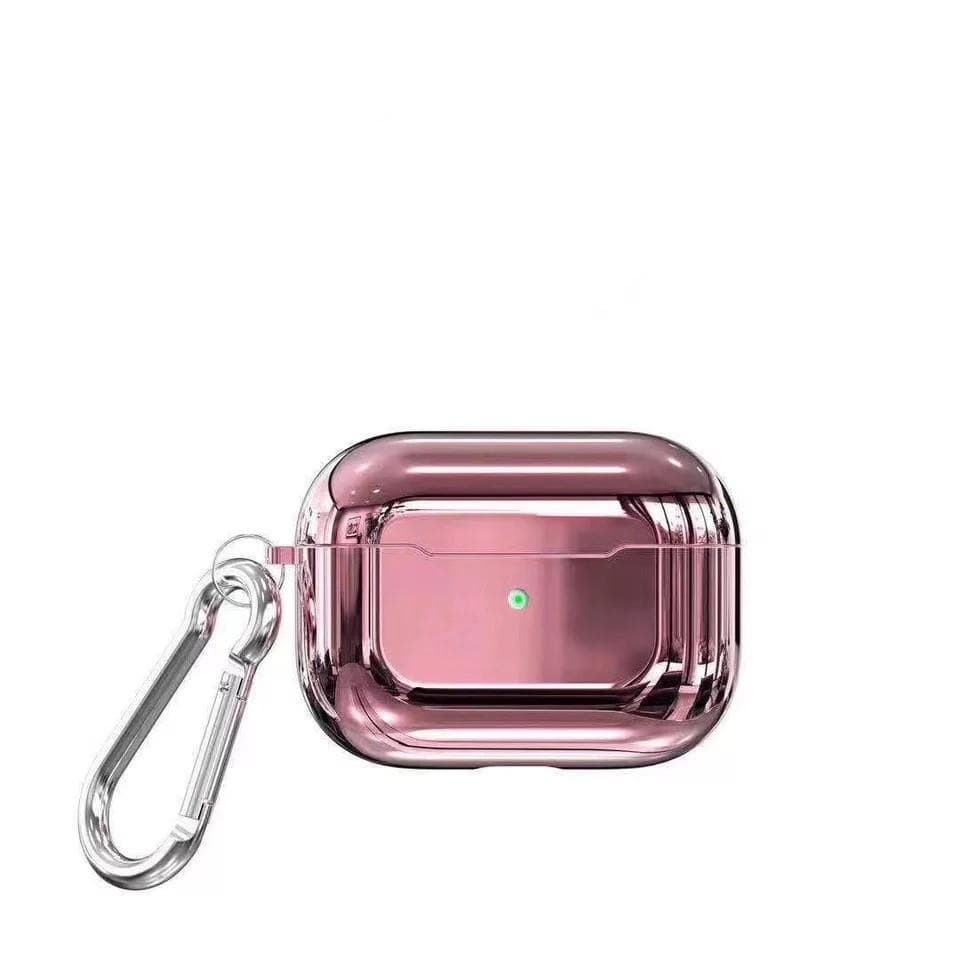 Metallic Mirror Carabiner Protective Case For Apple Airpods Pro - techypopcom