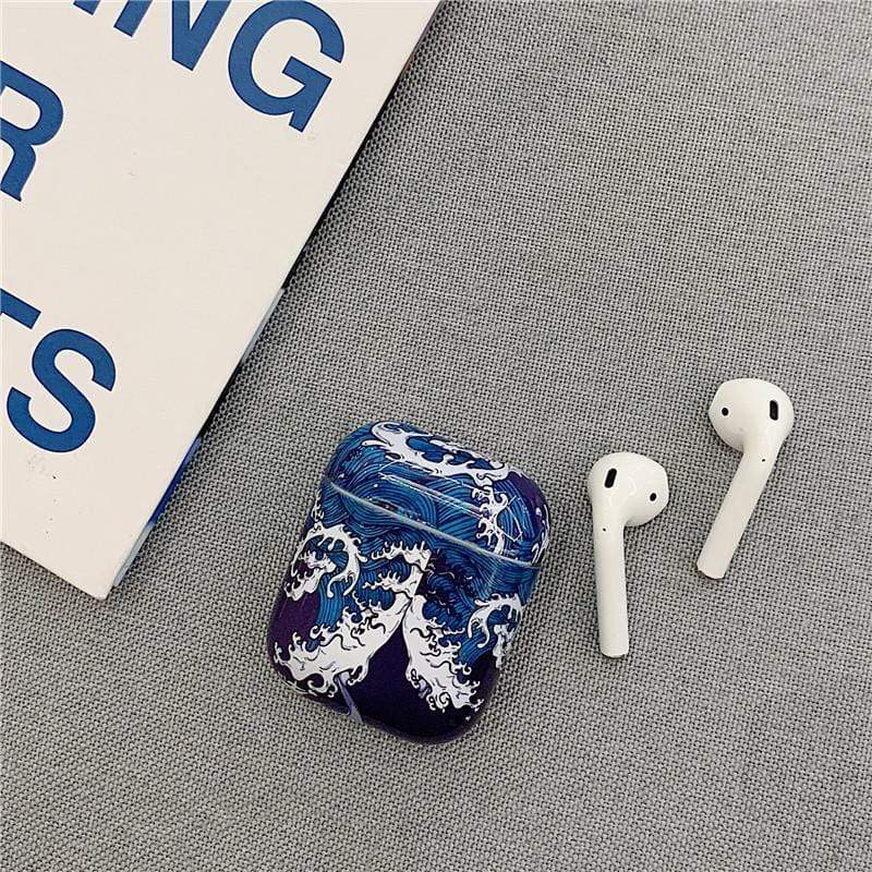 The Great Wave off Kanagawa Ukiyo-e Hard Protective Shockproof Case For Apple Airpods 1 & 2 - Techypop.com