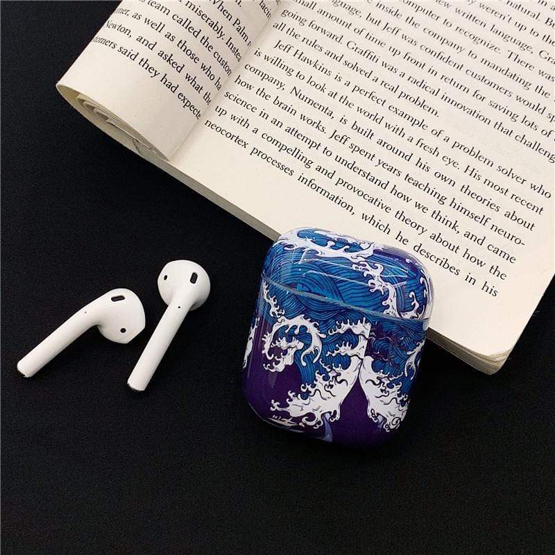 The Great Wave off Kanagawa Ukiyo-e Hard Protective Shockproof Case For Apple Airpods 1 & 2 - Techypop.com