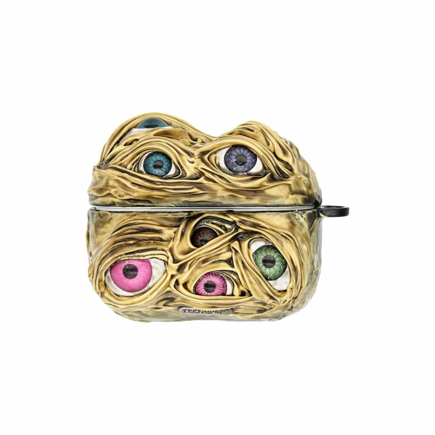 Techypop.com AirPods Case Gold Monster Eyes Handmade AirPods Case