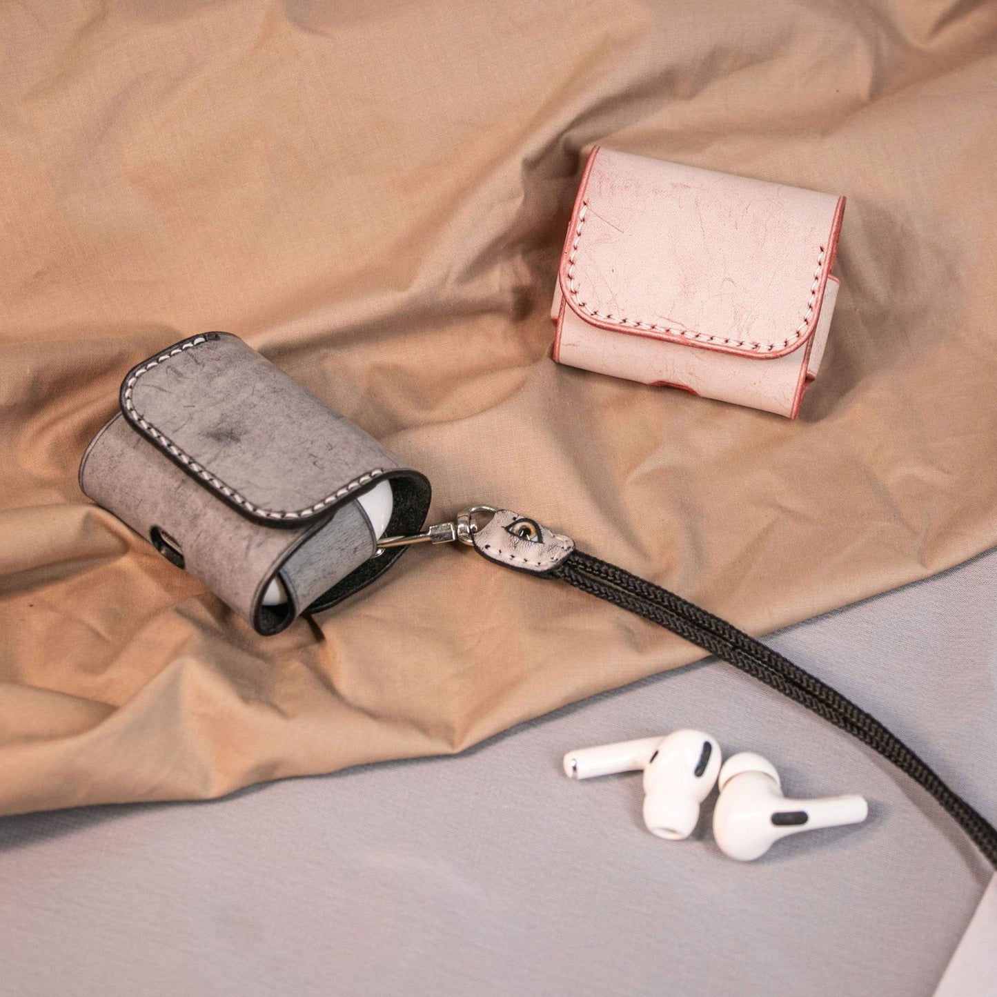 Techypop.com AirPods Case The Eyes Leather Protective Case For Apple Airpods 1 & 2 & Pro