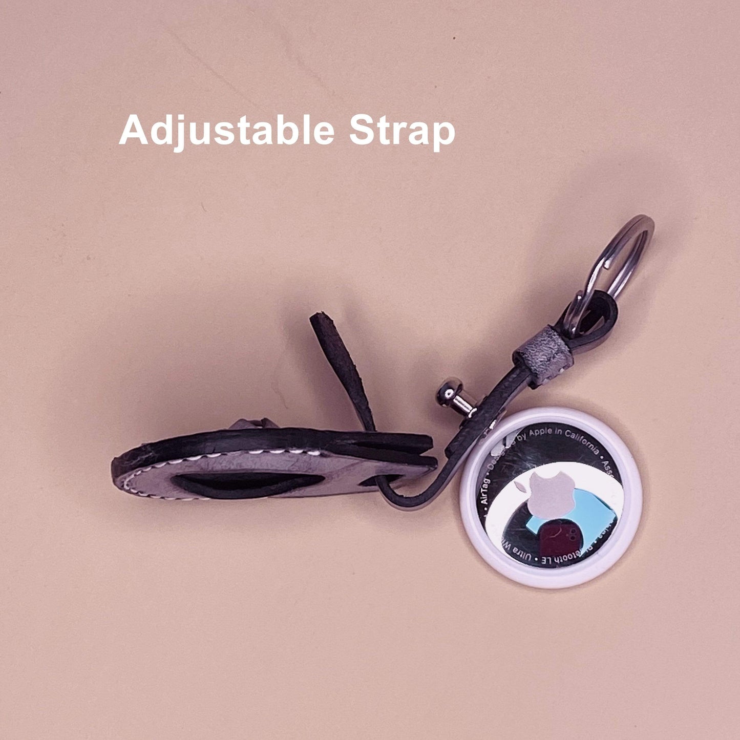 Techypop.com AirTag Case 100% Handmade Genuine Leather One Eye Designer Luxury AirTag Case