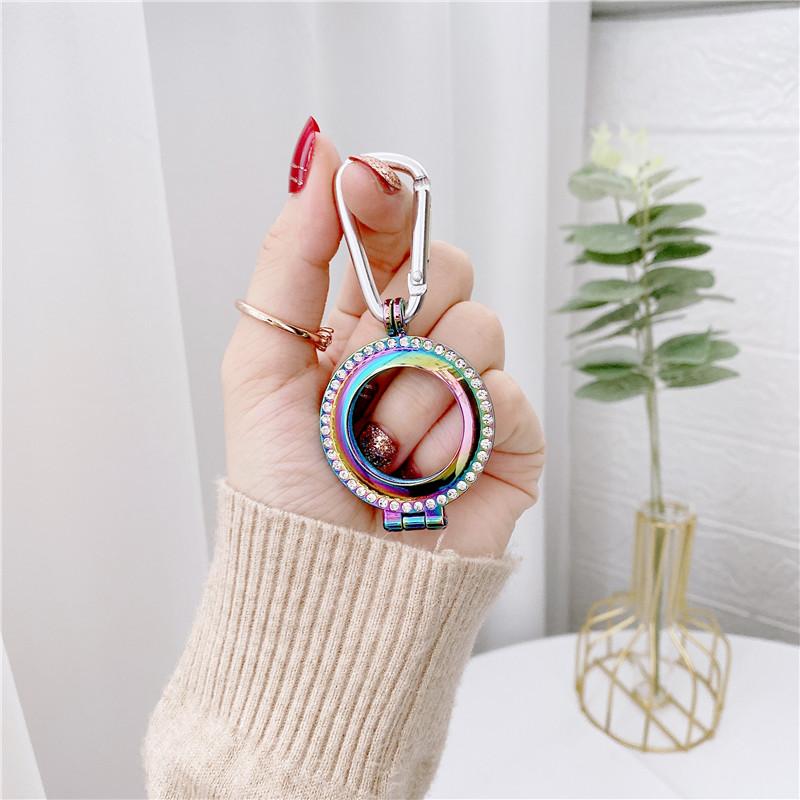 Techypop.com AirTag Colorful Diamond Metal Designer AirTag Case