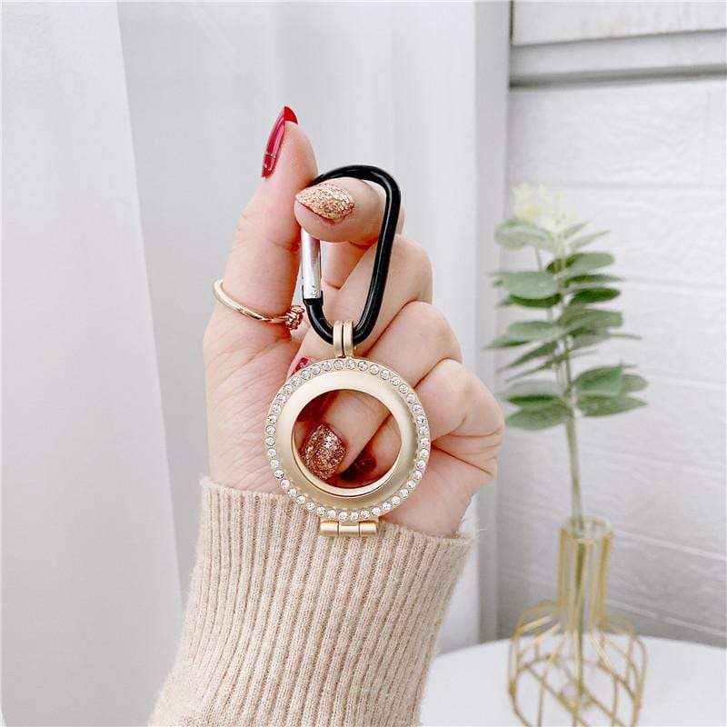 Techypop.com AirTag Gold Diamond Metal Designer AirTag Case