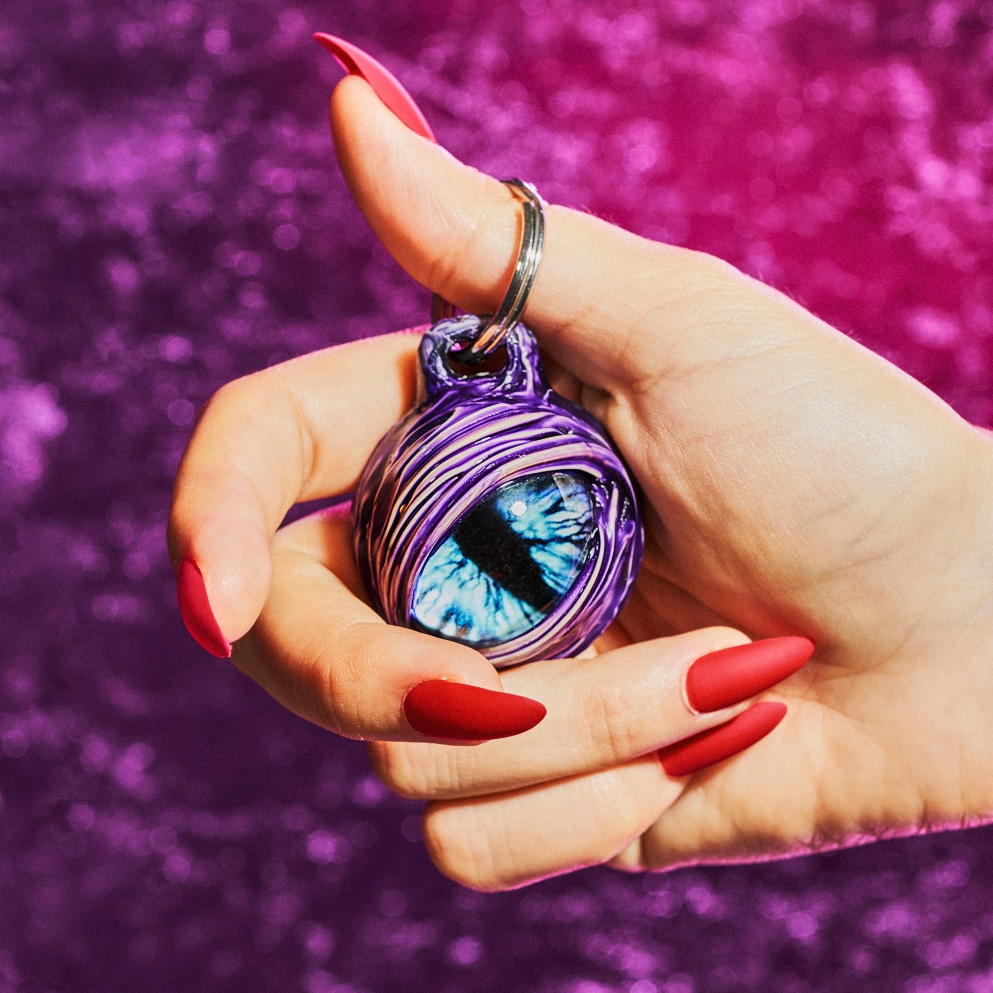 Techypop.com Horror Bundle Please leave your iPhone & AirPods model in the note section Purple Venom iPhone Case + AirPods Case + AirTag Case Set