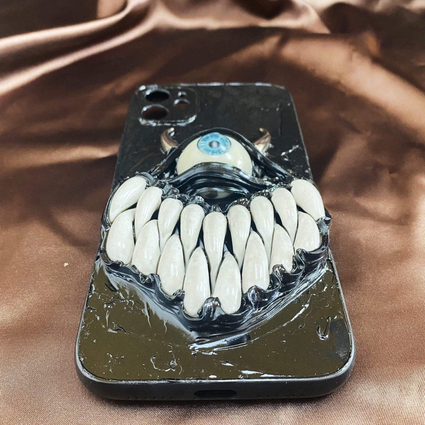 Techypop.com iPhone Case Monster Teeth White Eye Handmade Designer iPhone Case For All iPhone Models