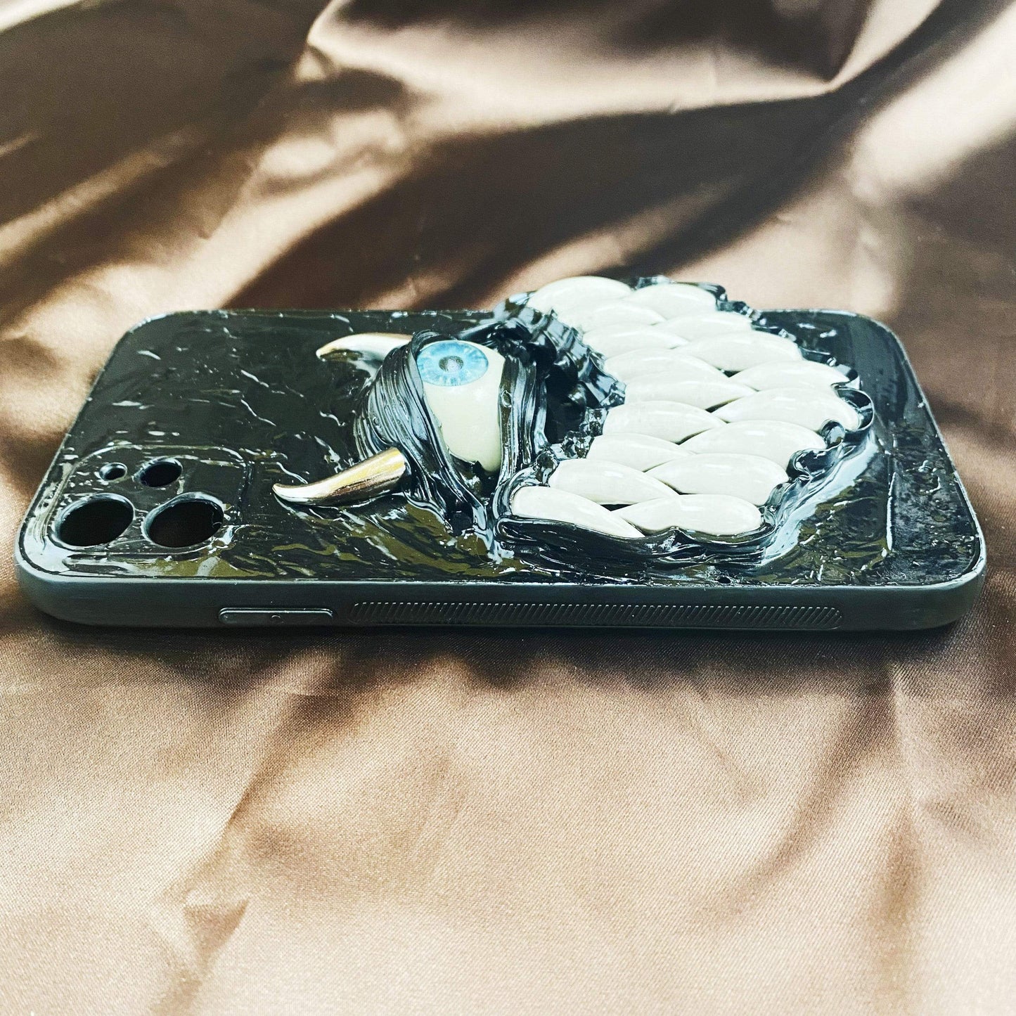 Techypop.com iPhone Case Monster Teeth White Eye Handmade Designer iPhone Case For All iPhone Models