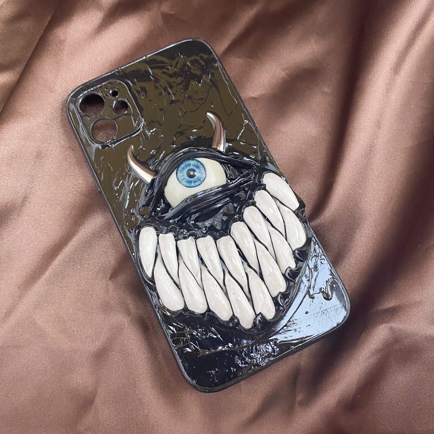 Techypop.com iPhone Case Monster Teeth White Eye Handmade Designer iPhone Case For All iPhone Models