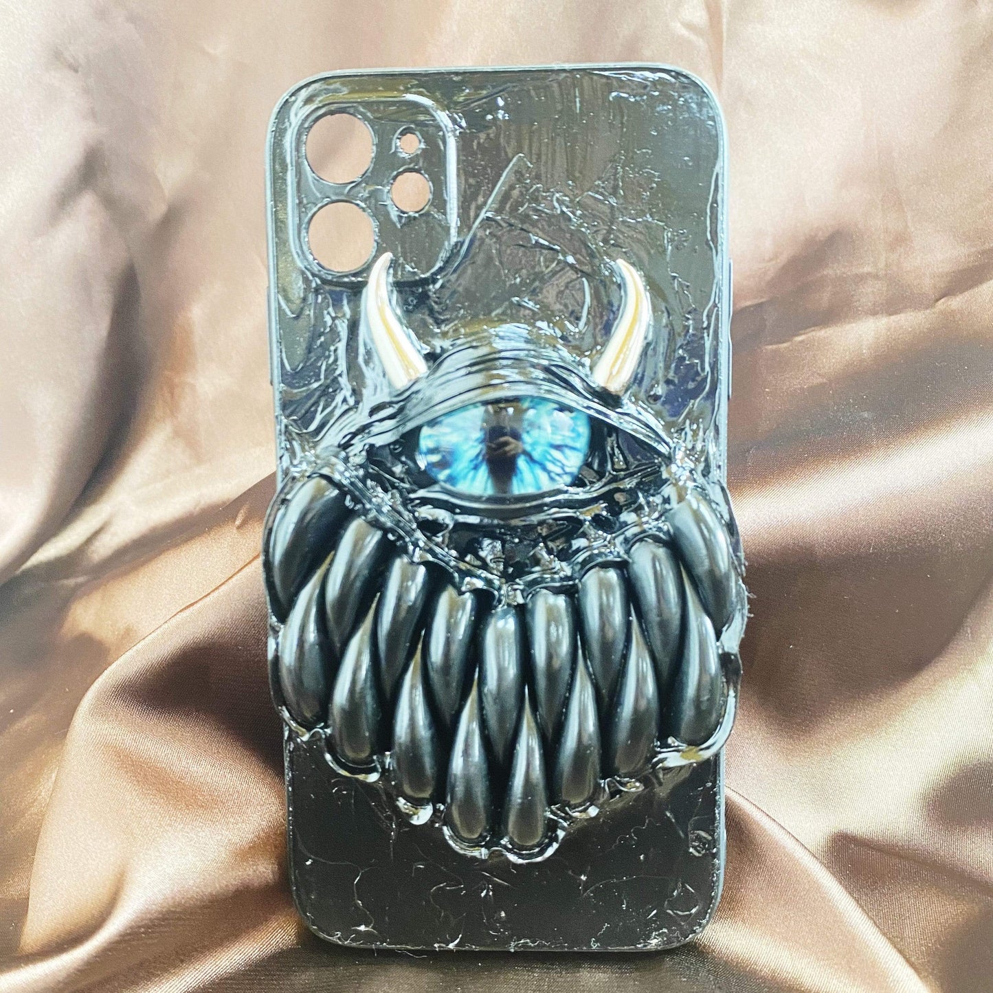 Techypop.com Monster Teeth Blue Eye Handmade Designer iPhone Case For All iPhone Models
