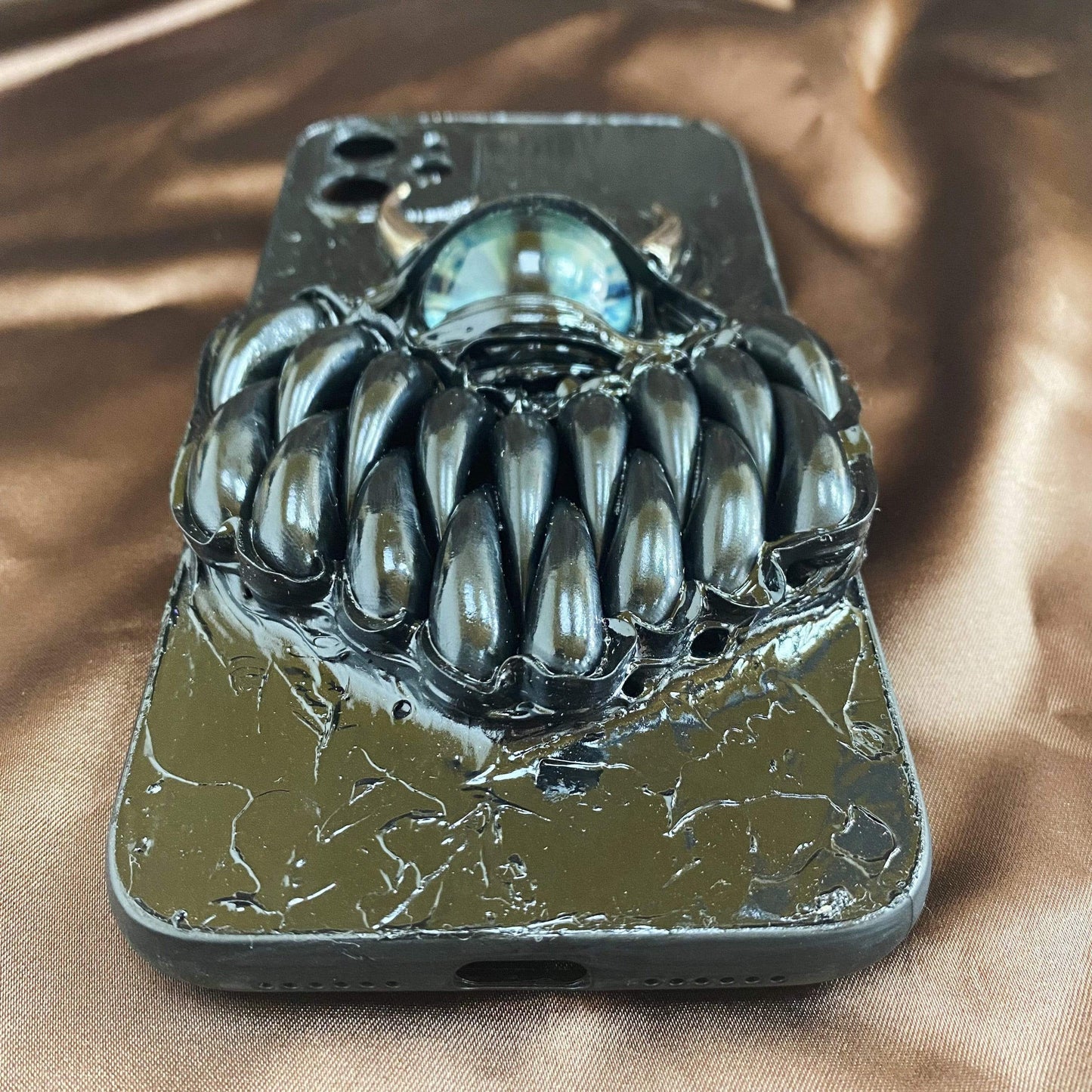 Techypop.com Monster Teeth Blue Eye Handmade Designer iPhone Case For All iPhone Models