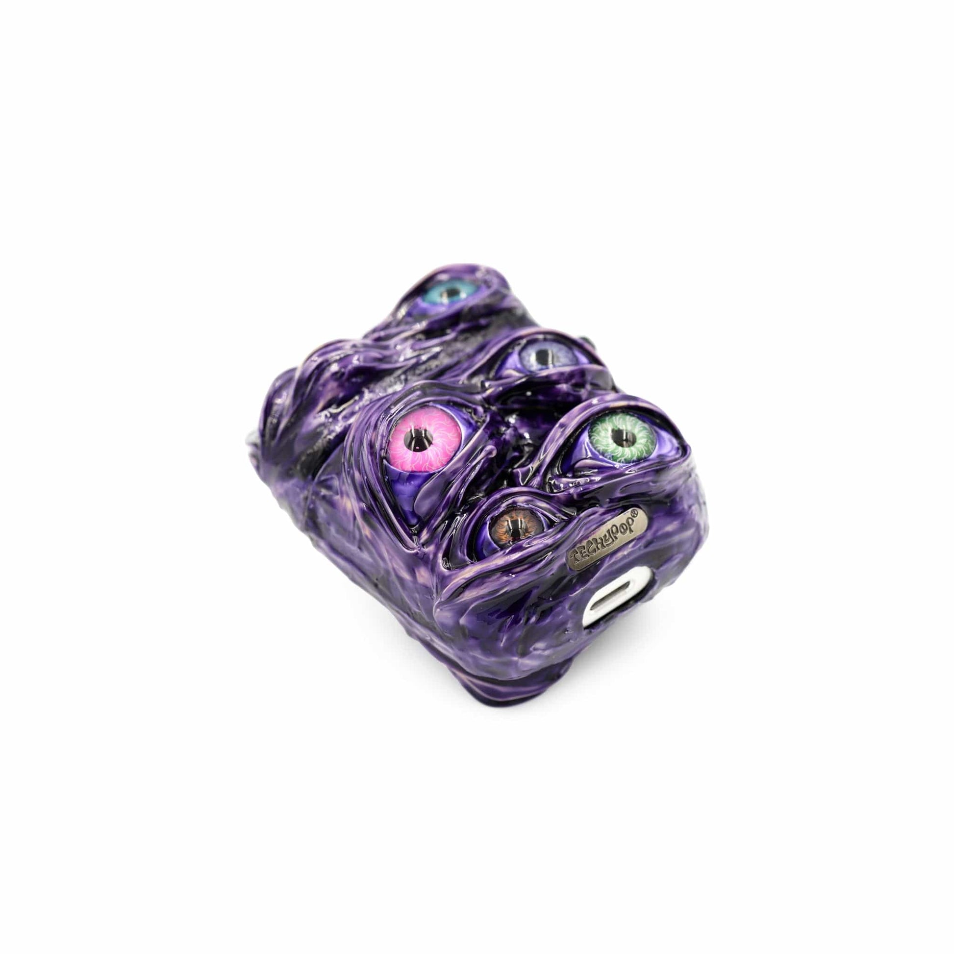 Techypop.com Please leave your iPhone & AirPods model in the note section Purple Venom iPhone Case + AirPods Case + AirTag Case Set