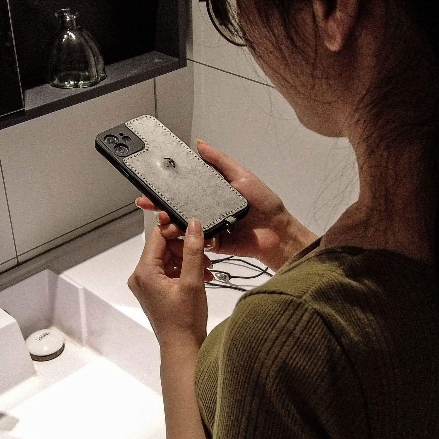 Techypop.com The Eye Leather Lens Protection Designer iPhone Case For All iPhone Models