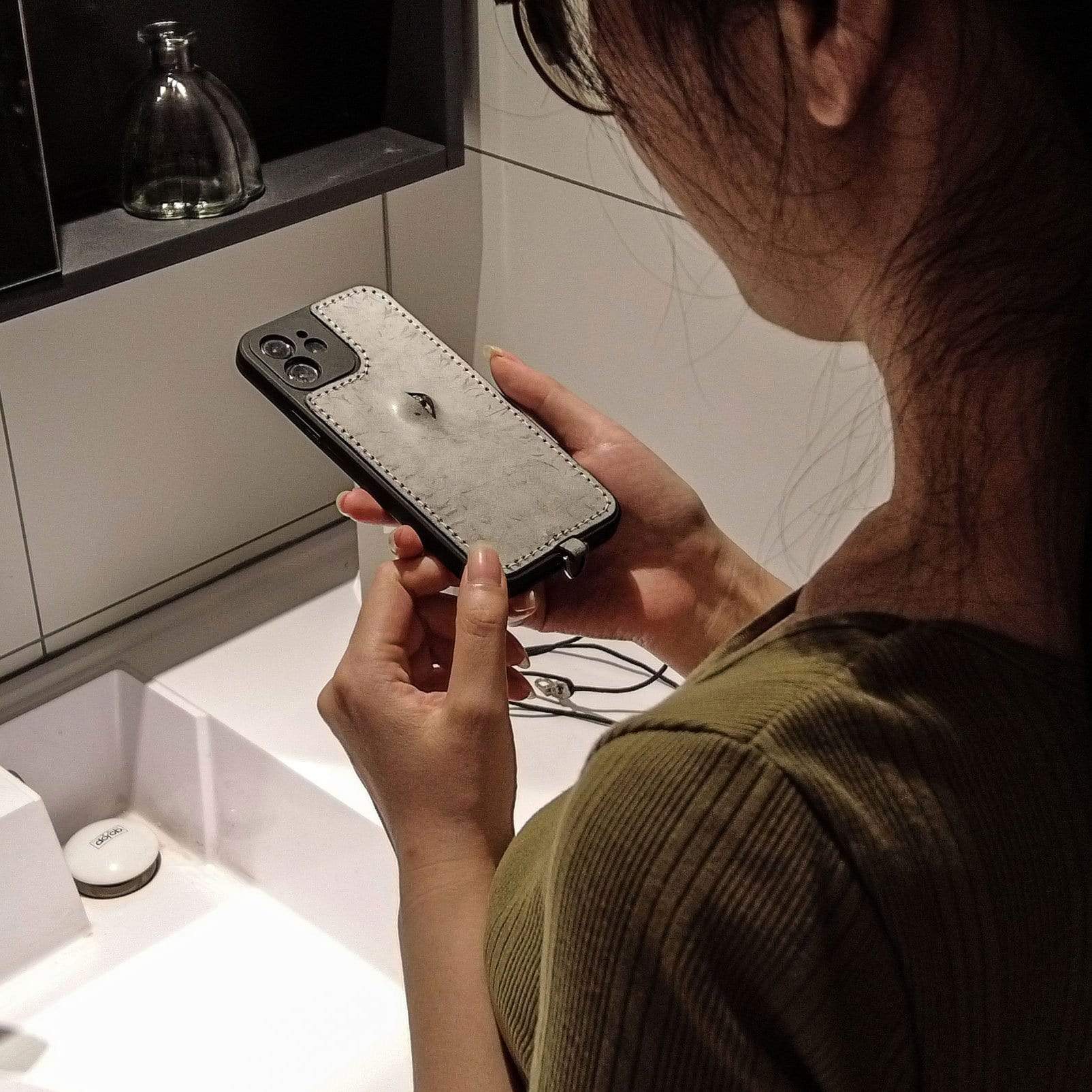 Techypop.com The Eye Leather Lens Protection Designer iPhone Case For All iPhone Models
