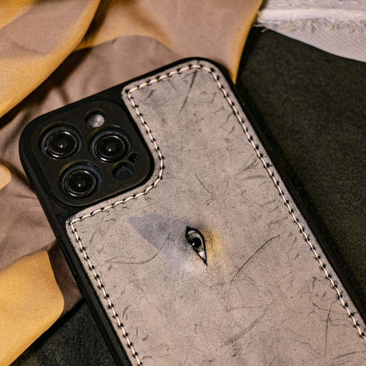 Techypop.com The Eye Leather Lens Protection Designer iPhone Case For All iPhone Models