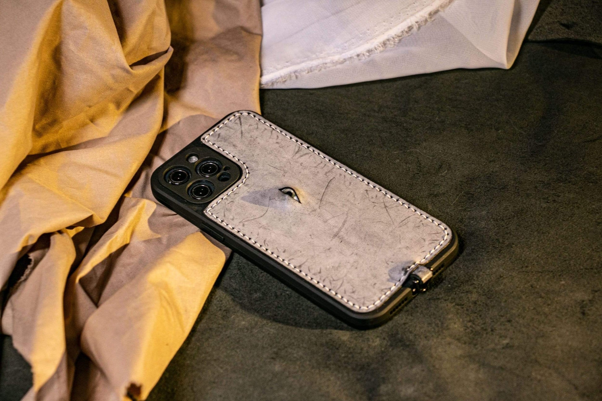 Techypop.com The Eye Leather Lens Protection Designer iPhone Case For All iPhone Models