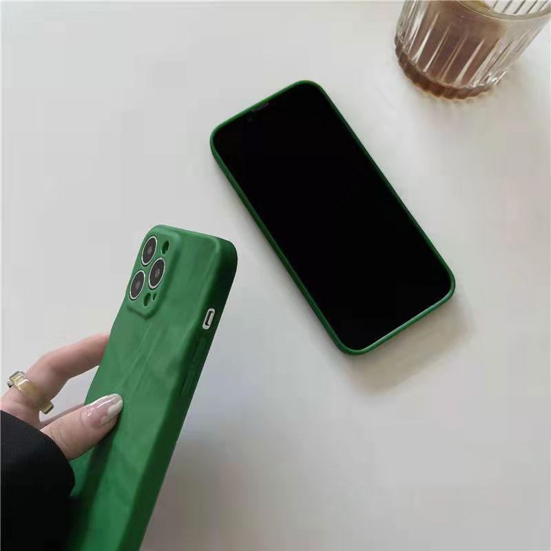 Techypop.com Uni-Color Minimalism Pleated Texture Protective Designer iPhone Case For iPhone 13 12 11 Pro Max X XS Max XR 7 8 Plus