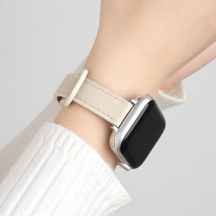 Techypop.com Watch Bands Leather Stitches Designer Apple Watch Band Strap For iWatch Series SE 6/5/4/3/2/1