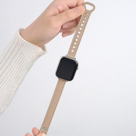 Techypop.com Watch Bands Leather Stitches Designer Apple Watch Band Strap For iWatch Series SE 6/5/4/3/2/1