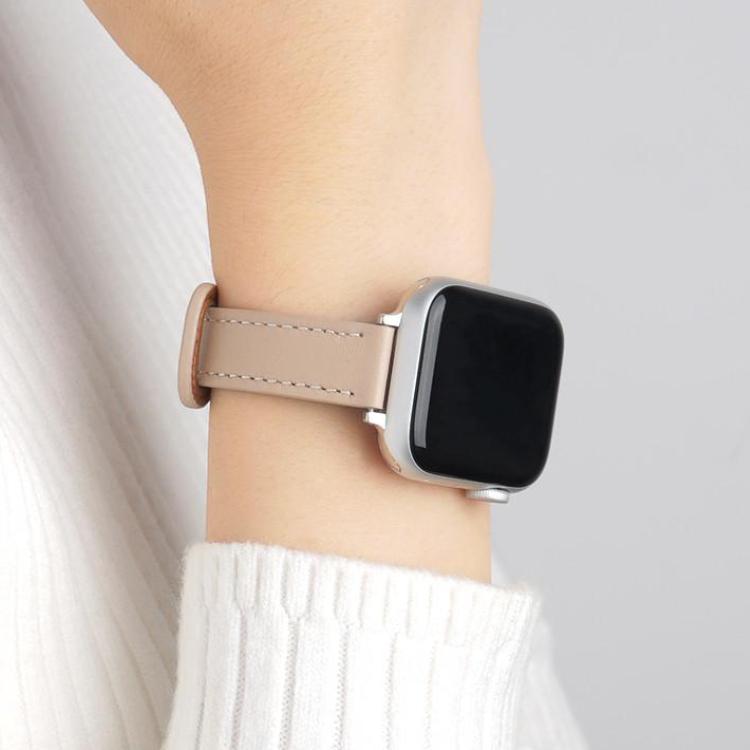 Techypop.com Watch Bands Leather Stitches Designer Apple Watch Band Strap For iWatch Series SE 6/5/4/3/2/1