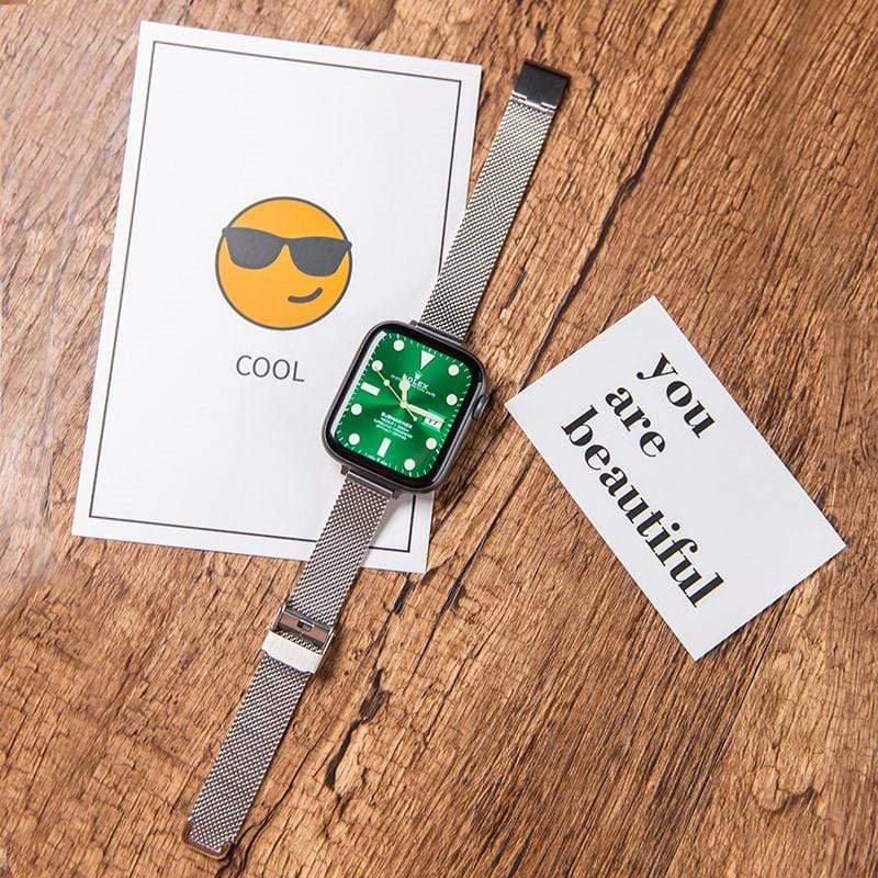 Techypop.com Watch Bands Sliver / 38mm/40mm Ultra Slim Metal Designer Apple Watch Band Strap For iWatch Series SE 6/5/4/3/2/1