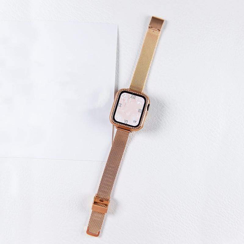 Techypop.com Watch Bands Ultra Slim Metal Designer Apple Watch Band Strap For iWatch Series SE 6/5/4/3/2/1