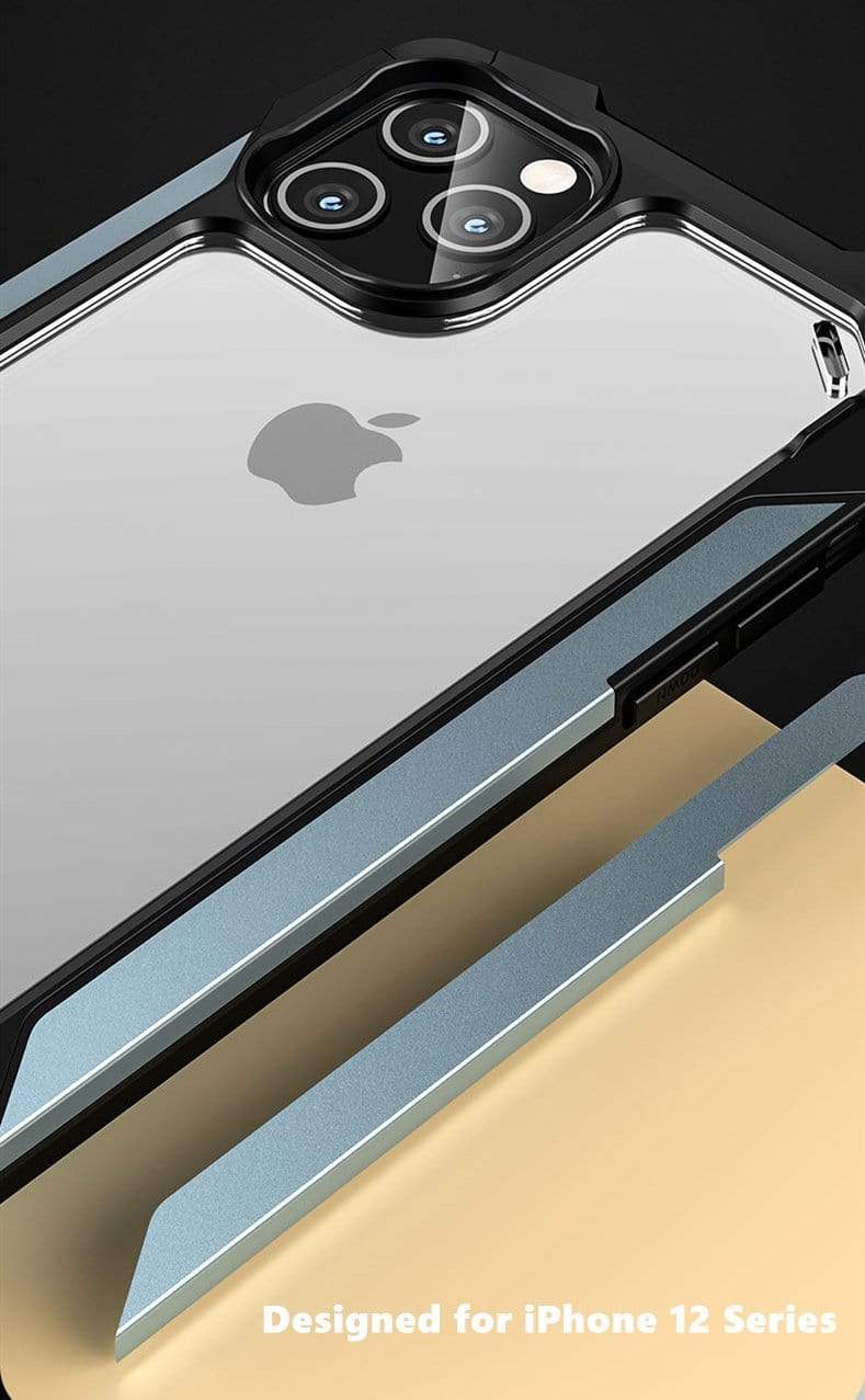 Techypop iPhone Case 2020 New iPhone12 Shockproof Case Titanium Frame+ Enhanced Airbag Corners+ Gorilla Glass