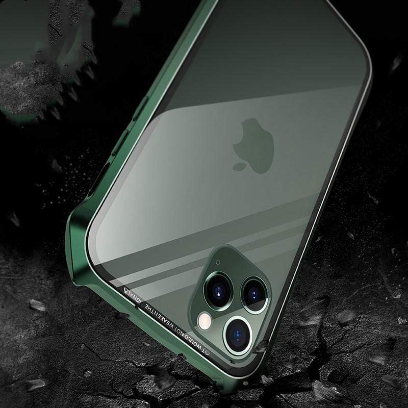 All Wrap Tempered Glass Bumper Frame Shockproof Protective Designer iPhone Case For iPhone SE 11 Pro Max X XS Max XR 7 8 Plus - techypopcom