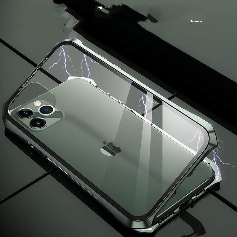 All Wrap Tempered Glass Bumper Frame Shockproof Protective Designer iPhone Case For iPhone SE 11 Pro Max X XS Max XR 7 8 Plus - techypopcom