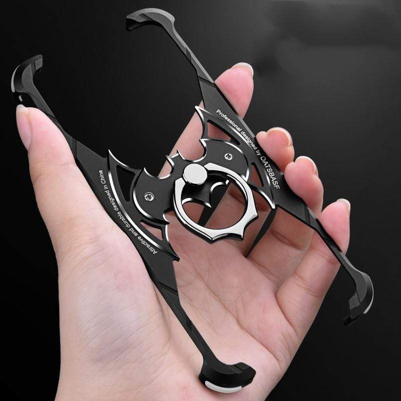 Batman Style Ring Holder Metal Frame Shockproof Protective Designer iPhone Case For iPhone SE 11 Pro Max X XS Max XR 7 8 Plus - techypopcom