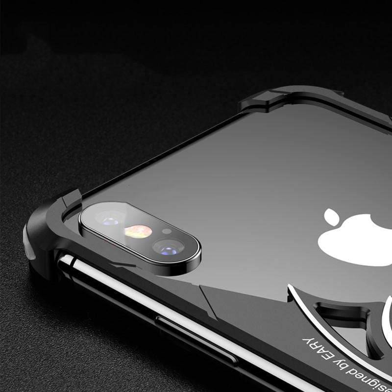 Batman Style Ring Holder Metal Frame Shockproof Protective Designer iPhone Case For iPhone SE 11 Pro Max X XS Max XR 7 8 Plus - techypopcom