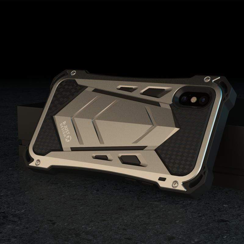 Metal Frame Robust Armor Airbag Shockproof + Waterproof + Dirt Proof Protective Designer iPhone Case For iPhone SE 11 Pro Max X XS Max XR 7 8 Plus - techypopcom