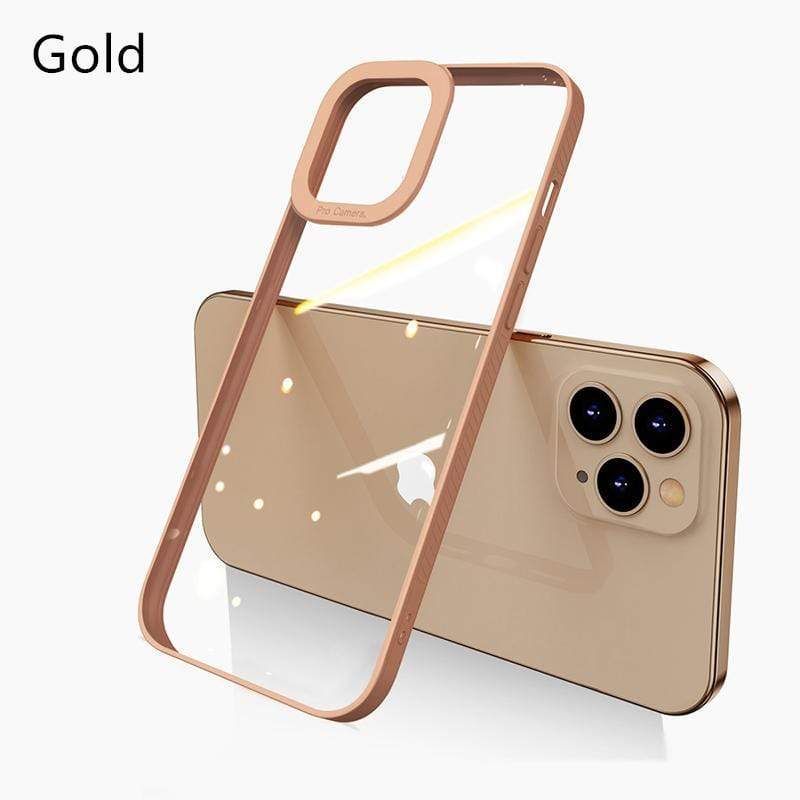 Techypop iPhone Case iPhone 12 / Gold New iPhone 12 Transparent Case Nano Materail TPU Ultra Thin+ Anti Scratch+ Dirtproof