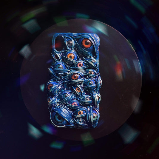 Techypop iPhone Case iPhone 12 Mini The Blue Eyes Handmade Designer iPhone Case For iPhone 12 SE 11 Pro Max X XS Max XR 7 8 Plus