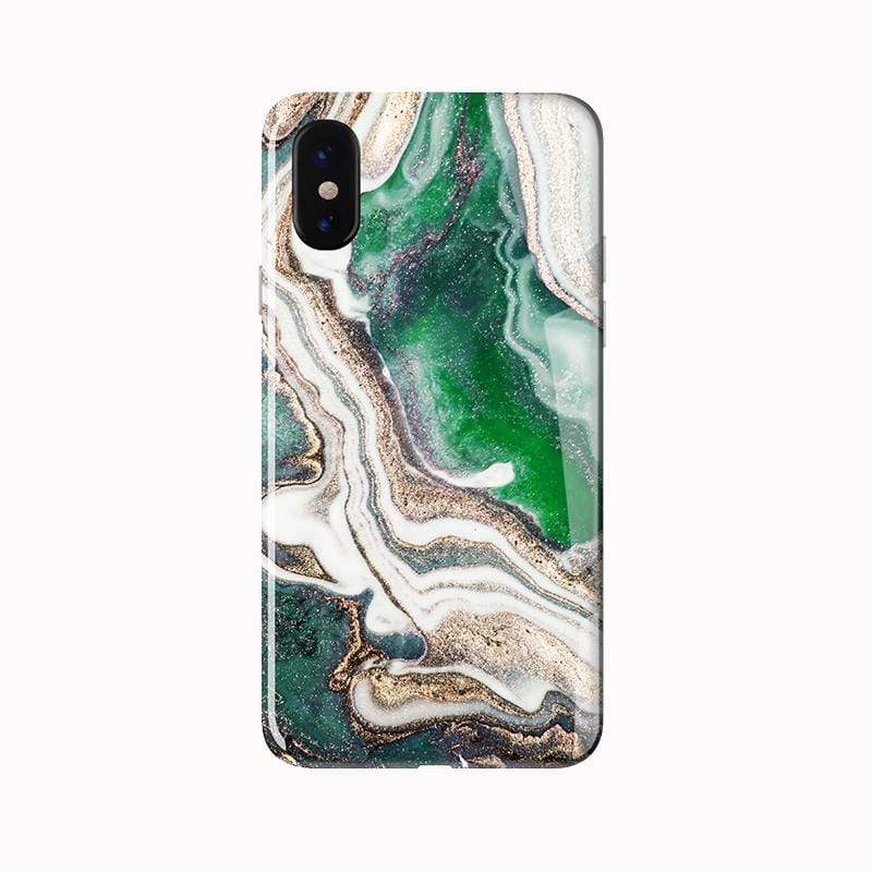 Greensmith Marble Silicone Shockproof Protective Designer iPhone Case For iPhone SE 11 Pro Max X XS Max XR 7 8 Plus - techypopcom