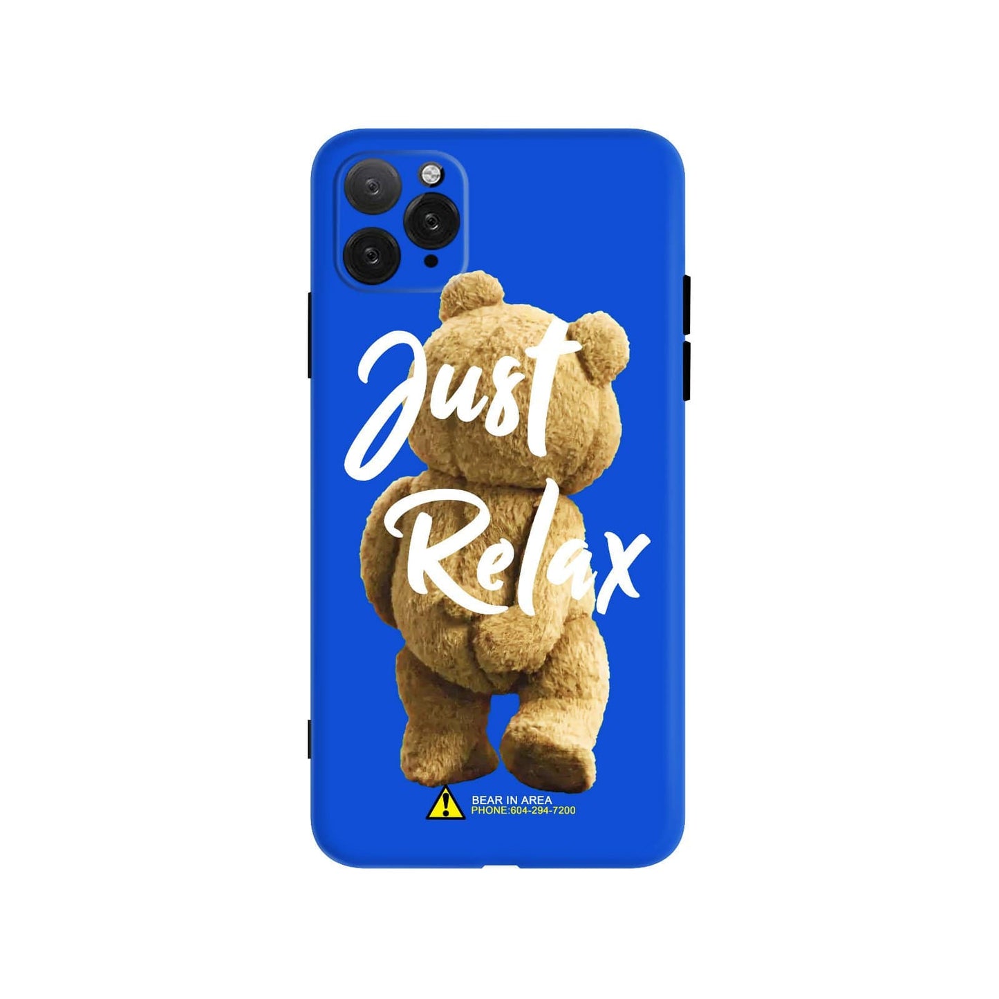 Just Relax Bear Silicone Shockproof Protective Designer iPhone Case For iPhone SE 11 Pro Max X XS Max XR 7 8 Plus - techypopcom