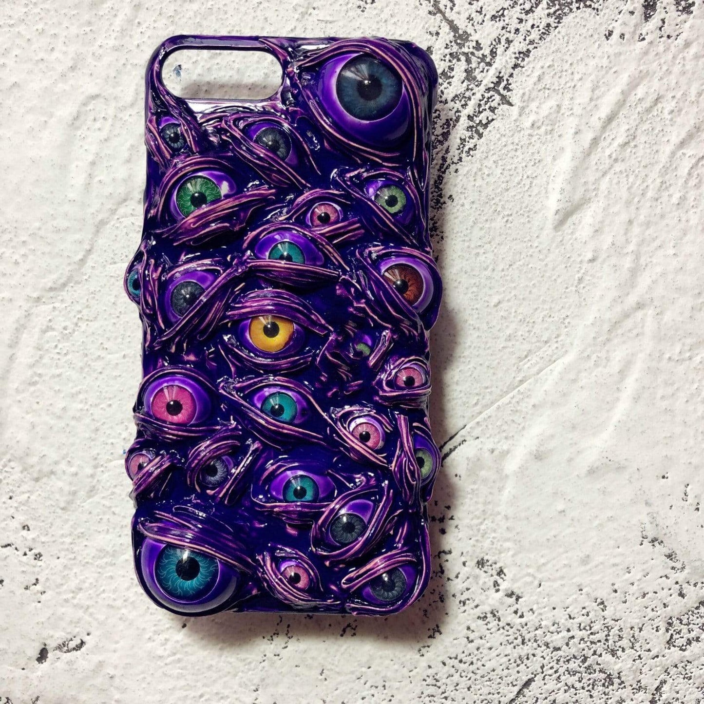 Purple Venom & The Eyes Handmade Designer iPhone Case For iPhone SE 11 Pro Max X XS Max XR 7 8 Plus - techypopcom