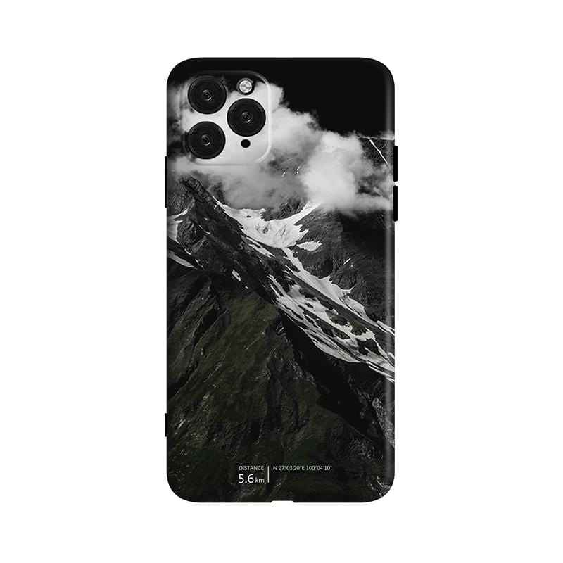Smoke & Mountain Silicone Shockproof Protective Designer iPhone Case For iPhone SE 11 Pro Max X XS Max XR 7 8 Plus - techypopcom