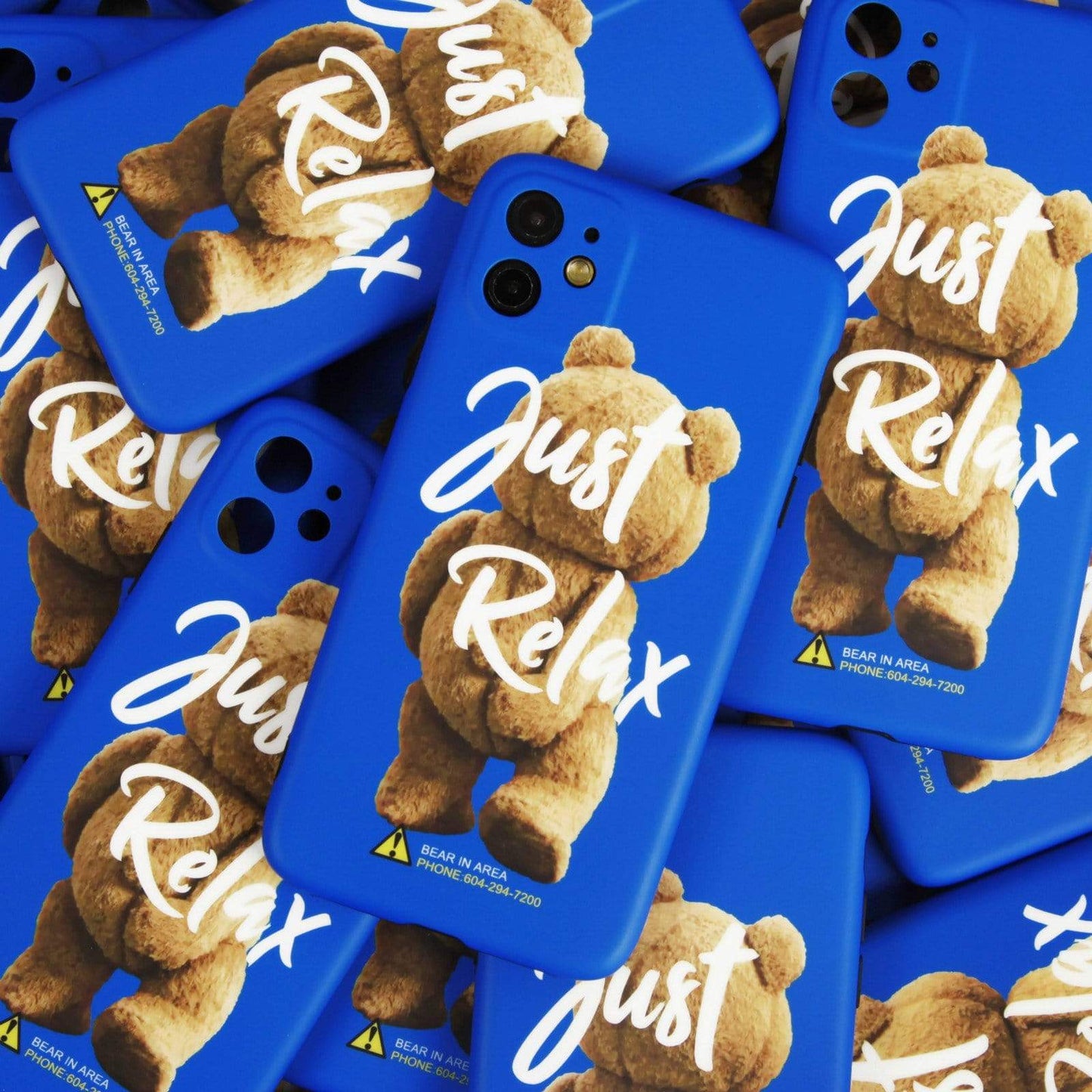 Just Relax Bear Silicone Shockproof Protective Designer iPhone Case For iPhone SE 11 Pro Max X XS Max XR 7 8 Plus - techypopcom