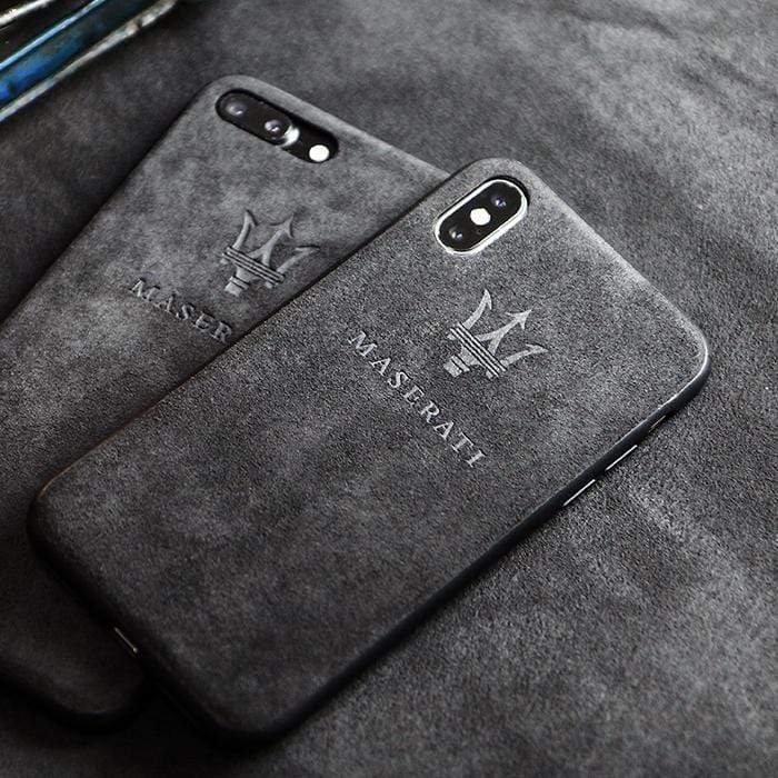 Techypop iPhone Case MASERATI Alcantara Protective Designer iPhone Case For iPhone 12 SE 11 Pro Max X XS Max XR 7 8 Plus