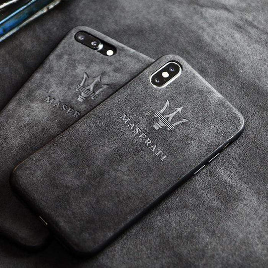 Techypop iPhone Case MASERATI Alcantara Protective Designer iPhone Case For iPhone 12 SE 11 Pro Max X XS Max XR 7 8 Plus