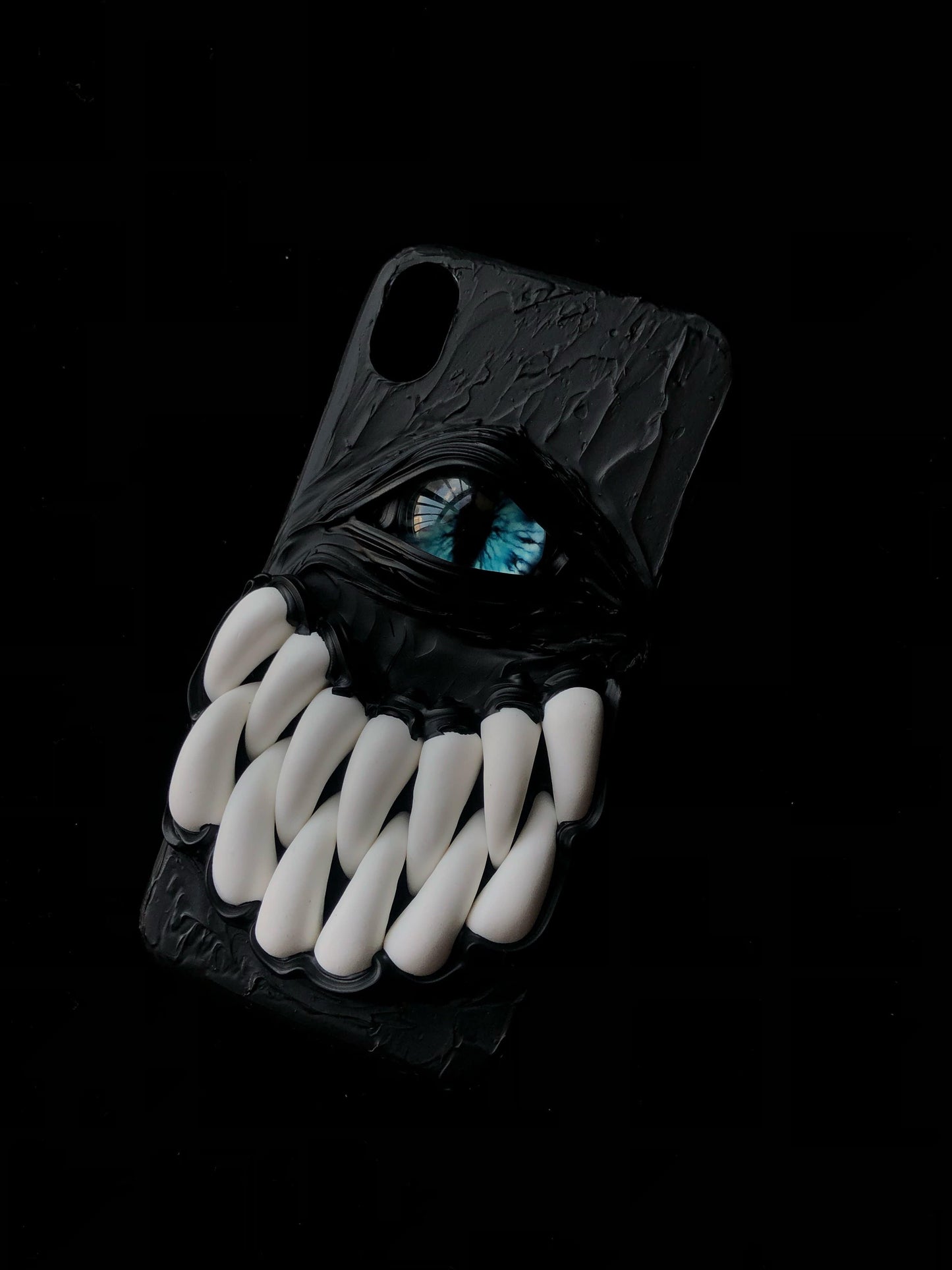 Monster Teeth Aqua Eye Handmade Designer iPhone Case For iPhone SE 11 Pro Max X XS Max XR 7 8 Plus - techypopcom