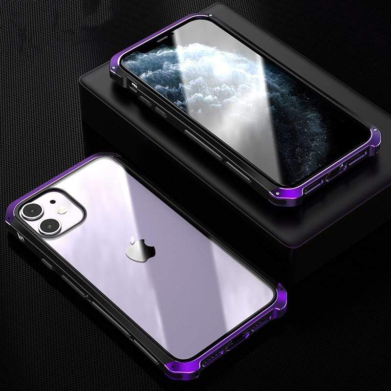 Bumper Metal Frame Shockproof Protective Designer iPhone Case For iPhone SE 11 Pro Max X XS Max XR 7 8 Plus - techypopcom