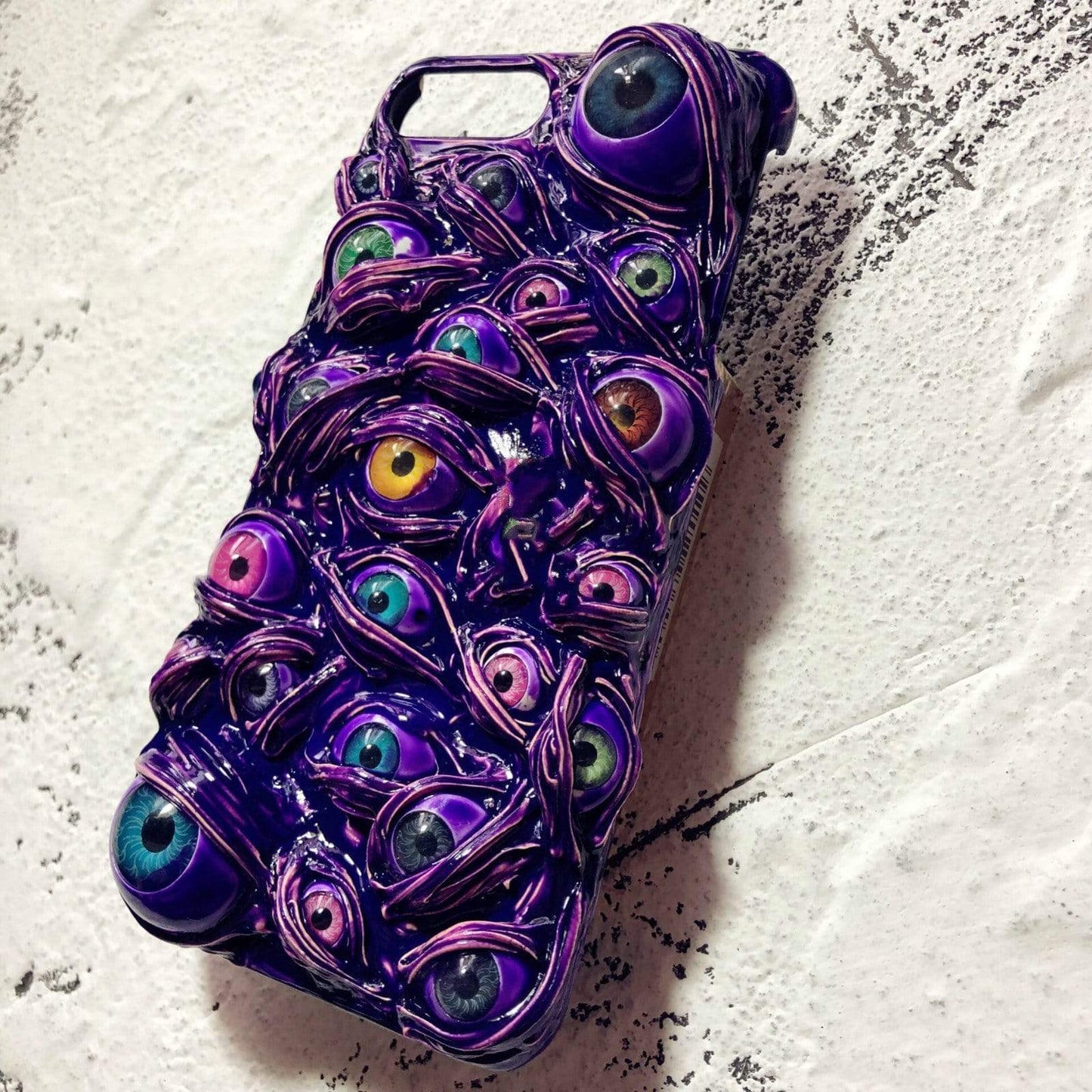 Purple Venom & The Eyes Handmade Designer iPhone Case For iPhone SE 11 Pro Max X XS Max XR 7 8 Plus - techypopcom