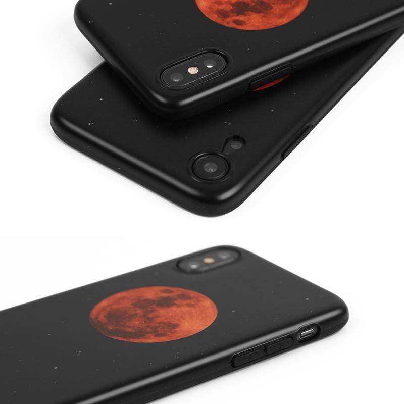 Red Moon Silicone Shockproof Protective Designer iPhone Case For iPhone SE 11 Pro Max X XS Max XR 7 8 Plus - techypopcom