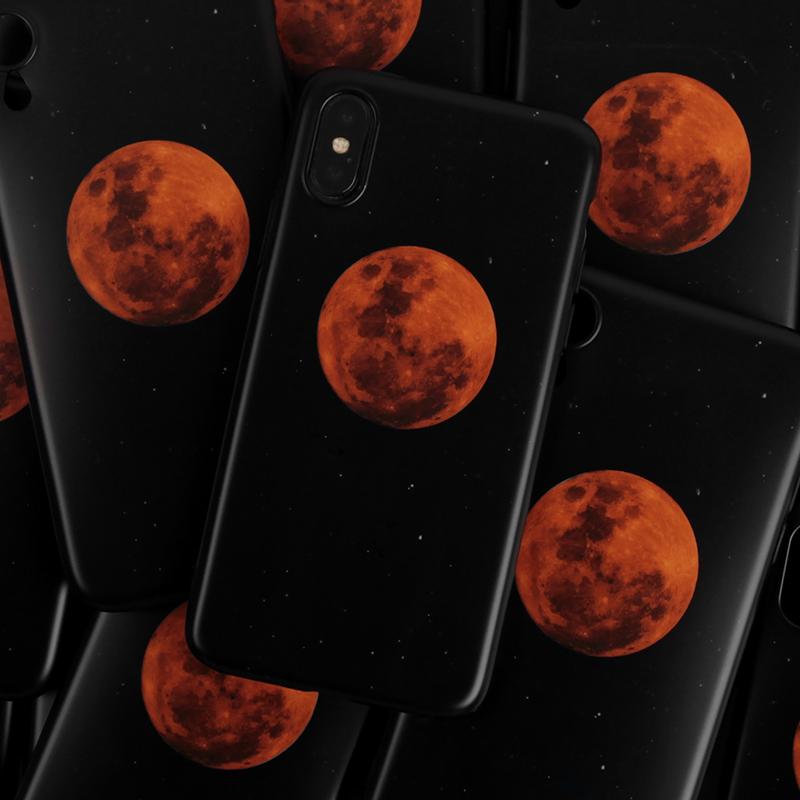 Red Moon Silicone Shockproof Protective Designer iPhone Case For iPhone SE 11 Pro Max X XS Max XR 7 8 Plus - techypopcom