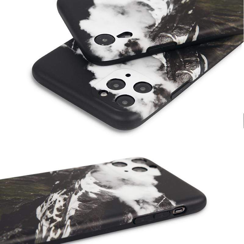 Smoke & Mountain Silicone Shockproof Protective Designer iPhone Case For iPhone SE 11 Pro Max X XS Max XR 7 8 Plus - techypopcom