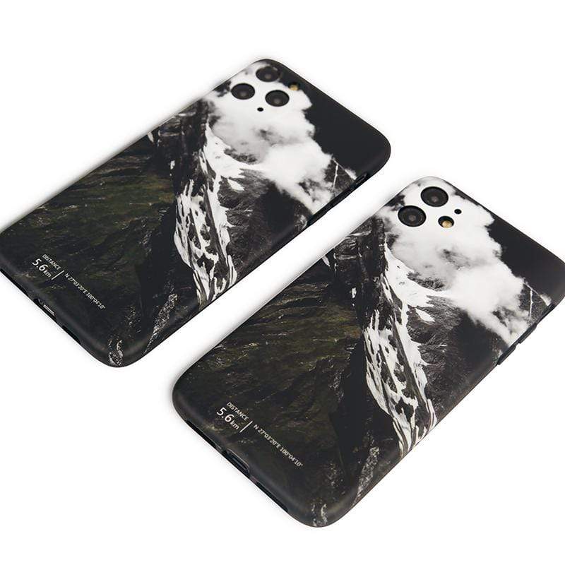Smoke & Mountain Silicone Shockproof Protective Designer iPhone Case For iPhone SE 11 Pro Max X XS Max XR 7 8 Plus - techypopcom