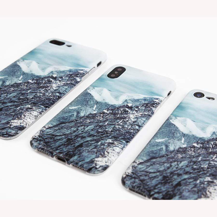 Snow Mountain Silicone Shockproof Protective Designer iPhone Case For iPhone SE 11 Pro Max X XS Max XR 7 8 Plus - techypopcom